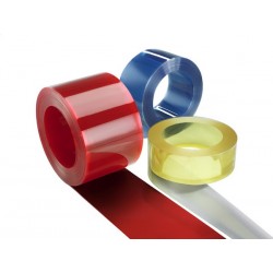 PVC závesy / Termozávesy - ( 3 x 300 mm ) červený  do -5°C návin 50bm